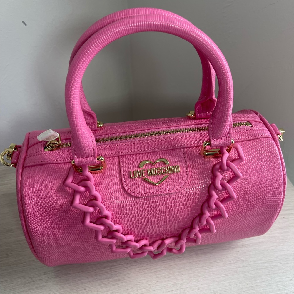Love Moschino Iguana Embossed Top Handle Bag